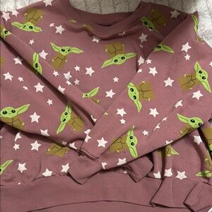 Star Wars Pink and Green Sweatshirt with Whimsical Print